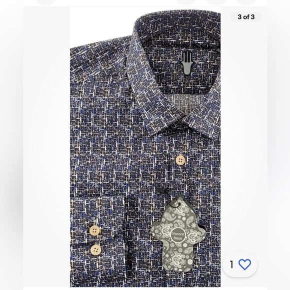 Visconti Black Long Sleeve Mens Buttondown Sizes S, M $155 Limited Edition - Picture 3 of 9